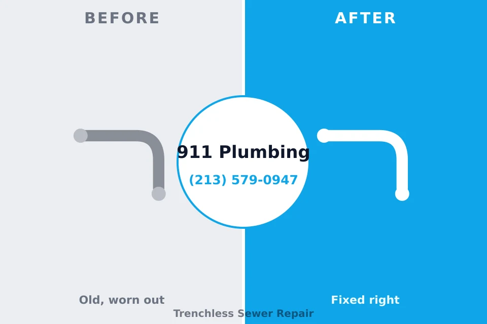 Before and after: plumbing repair Battle Ground, IN